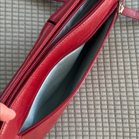 Red Leather Crossbody Bag - Picture 5 of 10